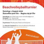 Gruppeneinteilung Beachvolleyballturnier 2020