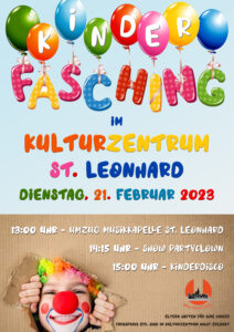 Kinderfasching 2023 @ Kulturzentrum St. Leonhard
